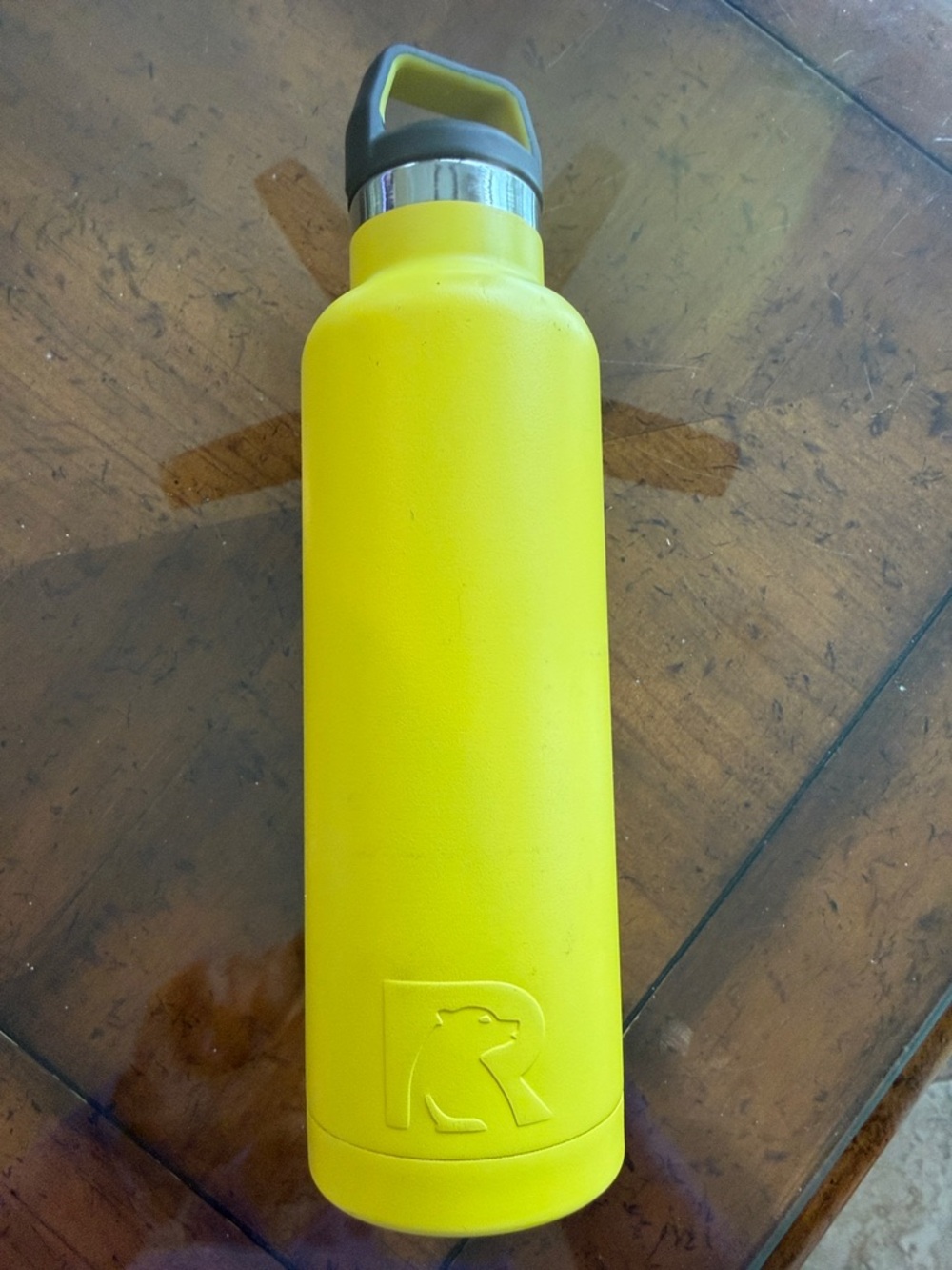 RTIC Yellow Reusable Stainless Steel Water Bottle with Logo